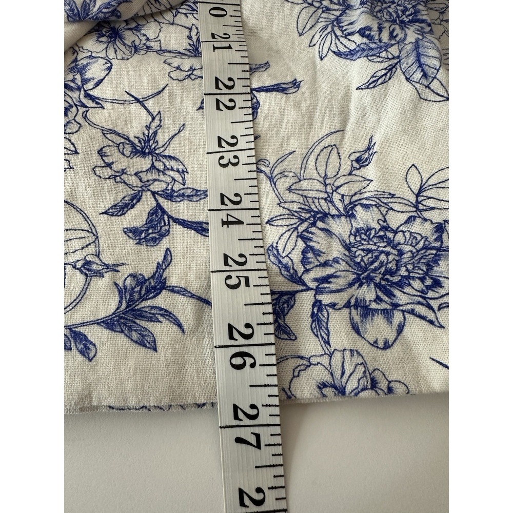 Jason Wu Wide Leg Pants Womens Size 2 Vienna Porcelain Print Linen Blend‎ Blue - Picture 7 of 8